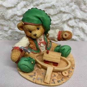 Cherished Teddies Santa's Workshop "Yule" Vintage Figurine 1995